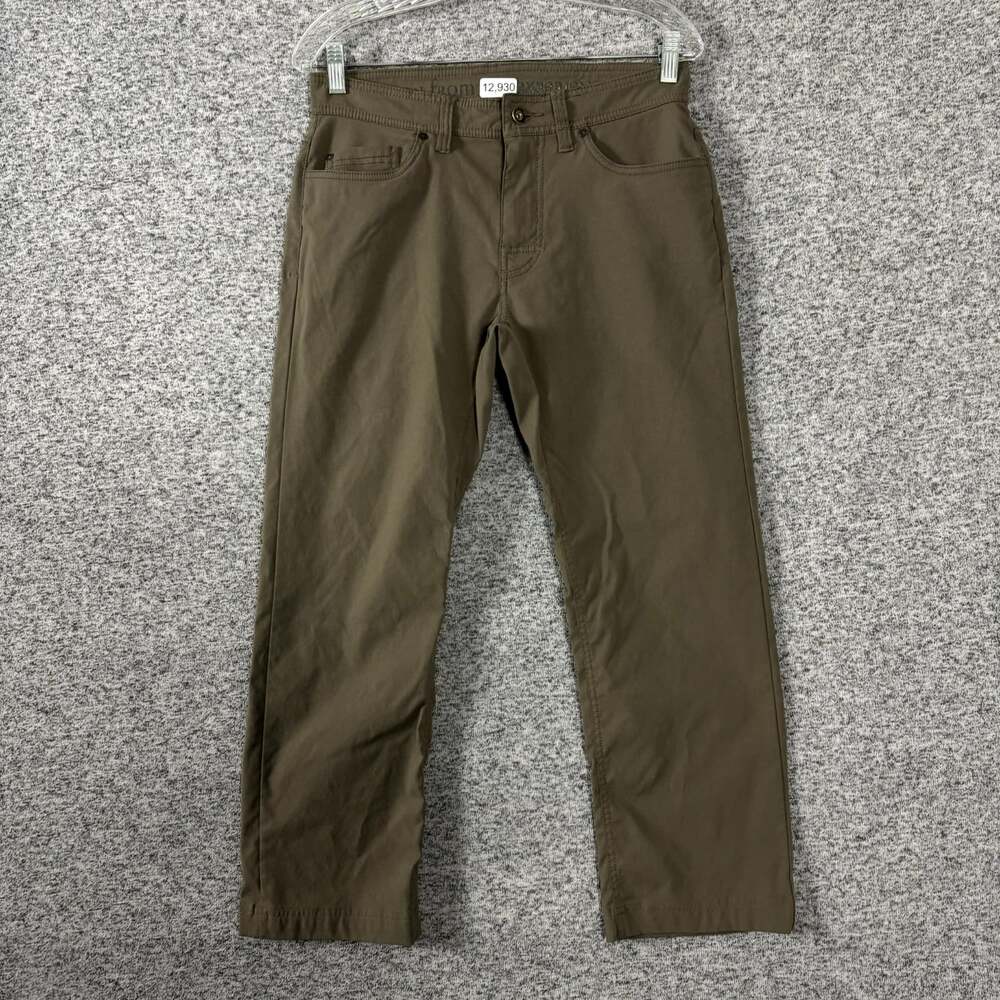 Prana Men’s Size 31 Brown Nylon Slim Fit Straight Leg Brion Pants